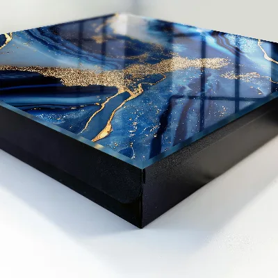 Navy blue streaks Key cabinet