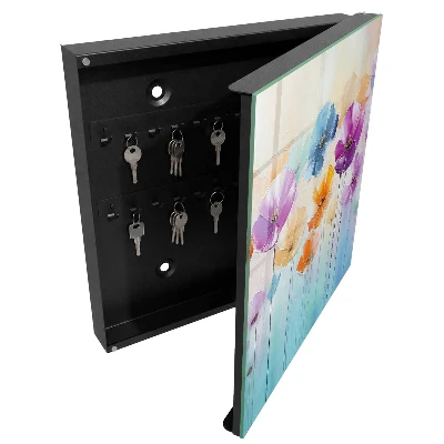 Colorful flowers Key cabinet