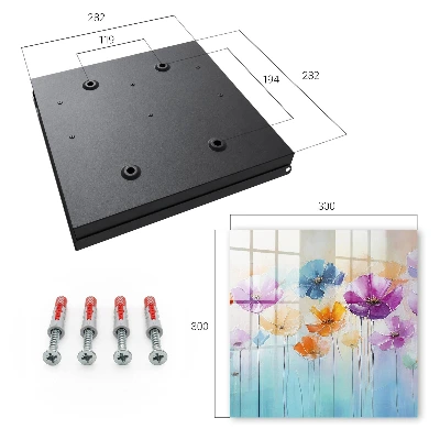 Colorful flowers Key cabinet