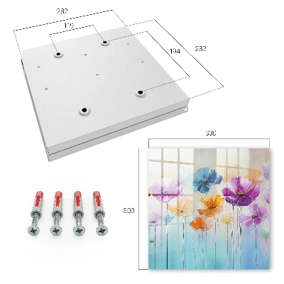 Colorful flowers Key cabinet