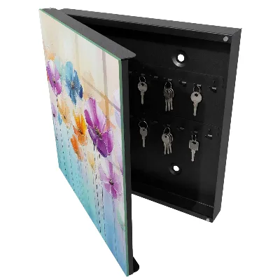 Colorful flowers Key cabinet