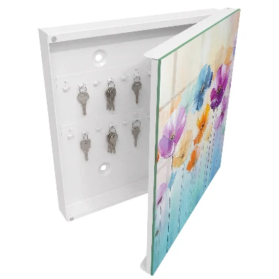 Colorful flowers Key cabinet