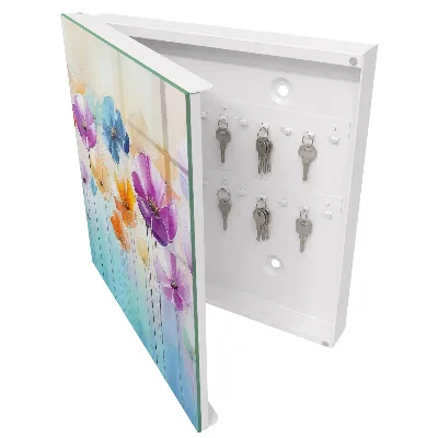 Colorful flowers Key cabinet