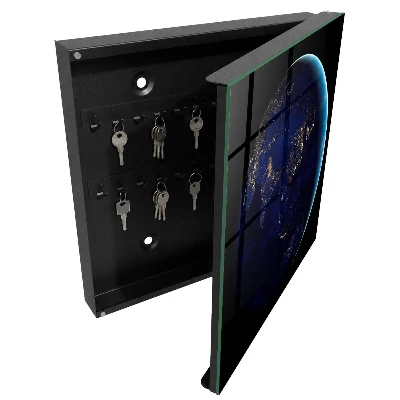Earth at night Wall mounted key box