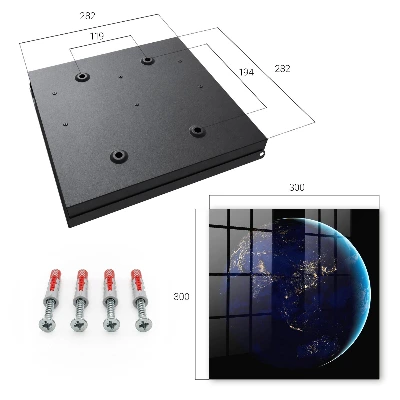 Earth at night Wall mounted key box