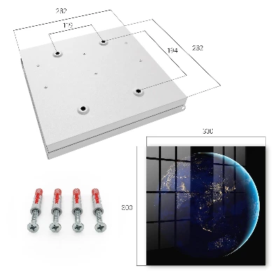 Earth at night Wall mounted key box