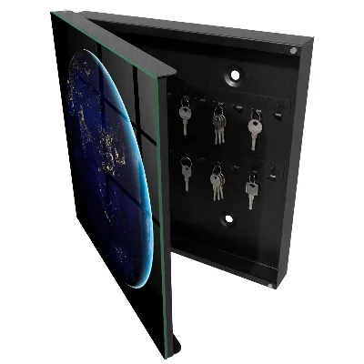 Earth at night Wall mounted key box