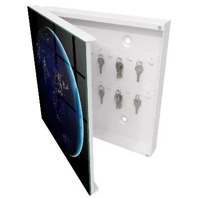 Earth at night Wall mounted key box