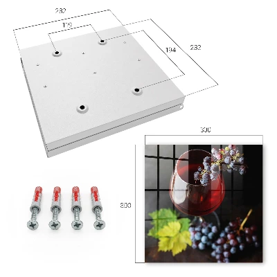 Wine grapes Key box for wall