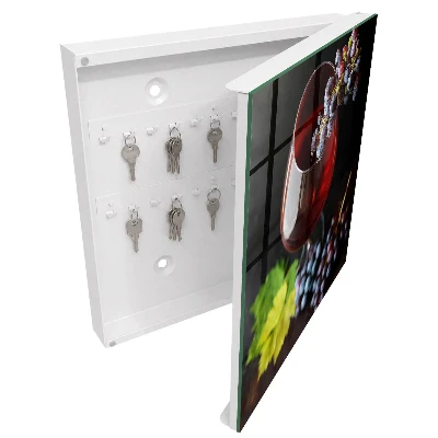 Wine grapes Key box for wall