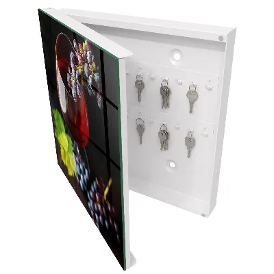 Wine grapes Key box for wall
