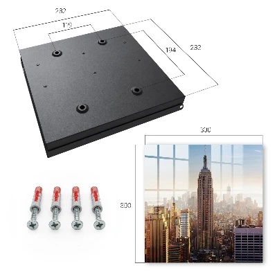 City in the morning Wall mounted key box