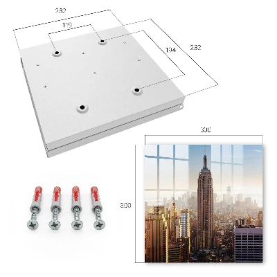City in the morning Wall mounted key box