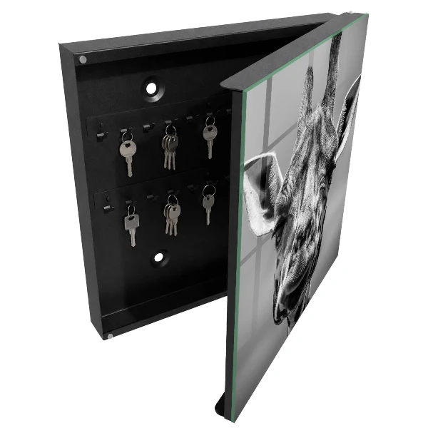 Giraffe portrait Wall mounted key box