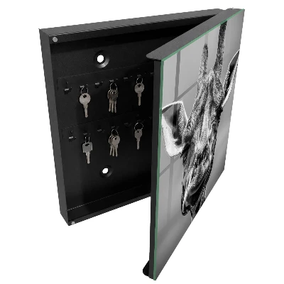 Giraffe portrait Wall mounted key box