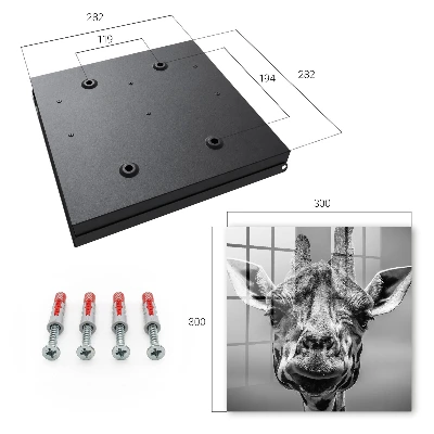 Giraffe portrait Wall mounted key box