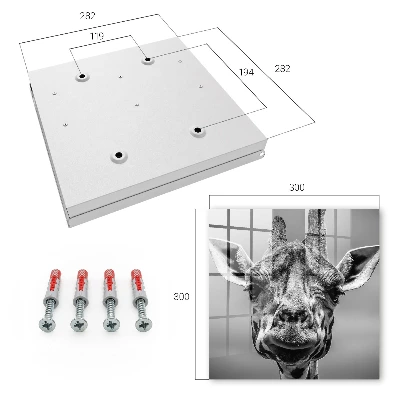 Giraffe portrait Wall mounted key box
