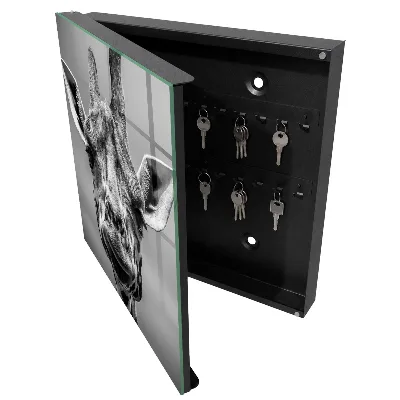 Giraffe portrait Wall mounted key box