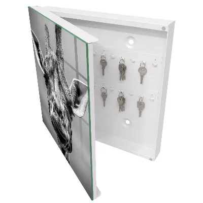 Giraffe portrait Wall mounted key box