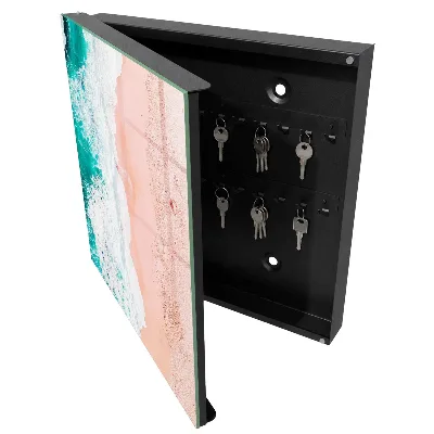 Ocean and beach Key box for wall