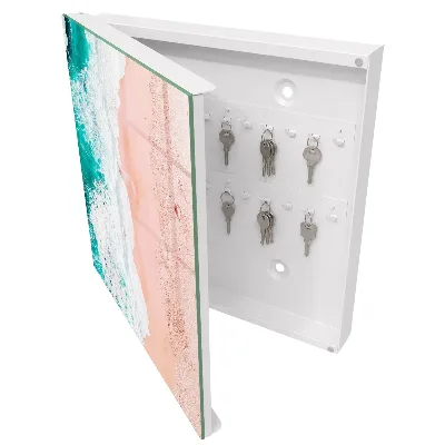 Ocean and beach Key box for wall