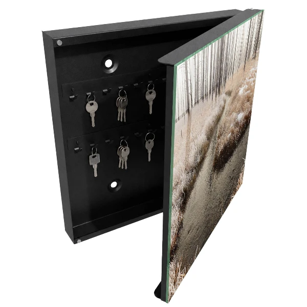 Winter river Key box for wall