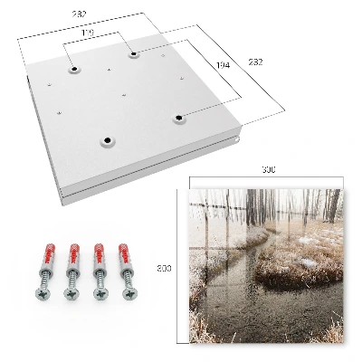 Winter river Key box for wall