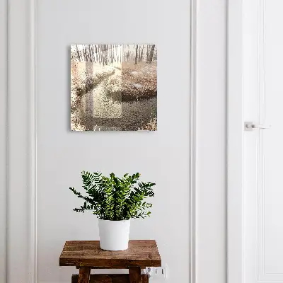 Winter river Key box for wall