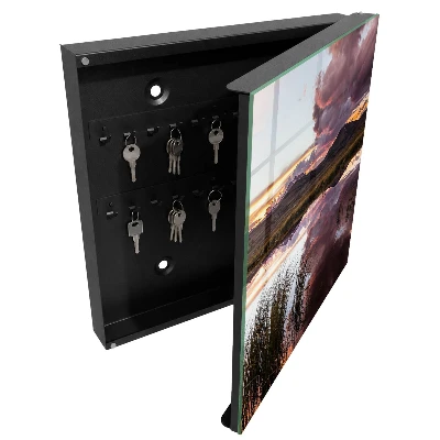 Mountain sunset Wall mounted key box