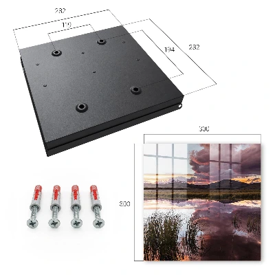 Mountain sunset Wall mounted key box