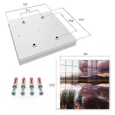 Mountain sunset Wall mounted key box
