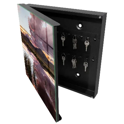 Mountain sunset Wall mounted key box
