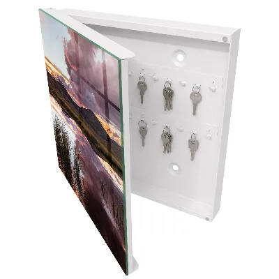 Mountain sunset Wall mounted key box