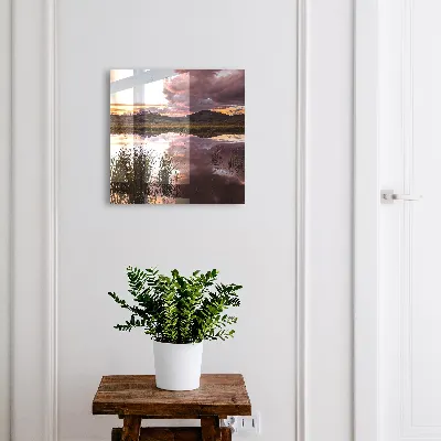 Mountain sunset Wall mounted key box