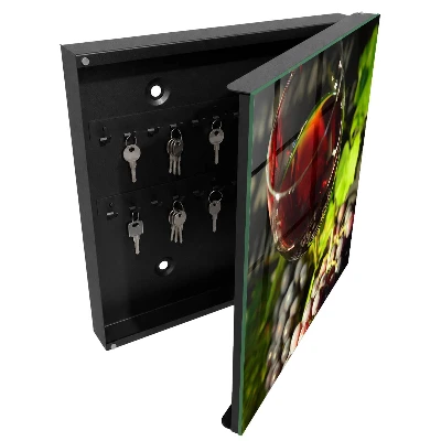 Grapes and wine Key box for wall
