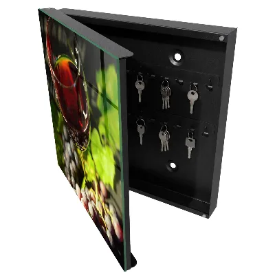 Grapes and wine Key box for wall