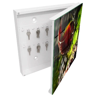 Grapes and wine Key box for wall
