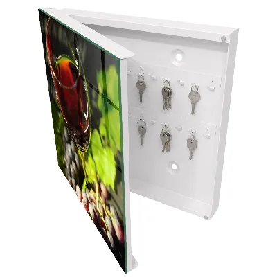 Grapes and wine Key box for wall