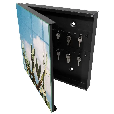 Green cactus Key box for wall