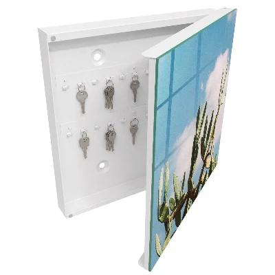 Green cactus Key box for wall