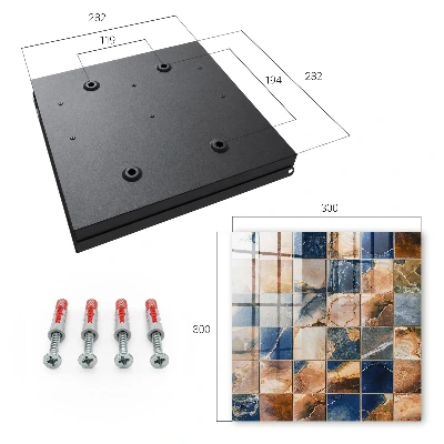 Marble mosaic Wall mounted key box