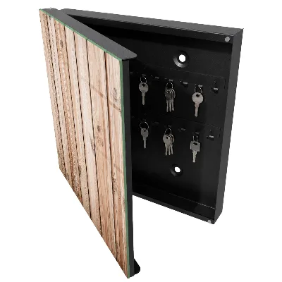 Wooden planks Key box for wall
