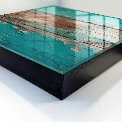 Turquoise wood Key cabinet