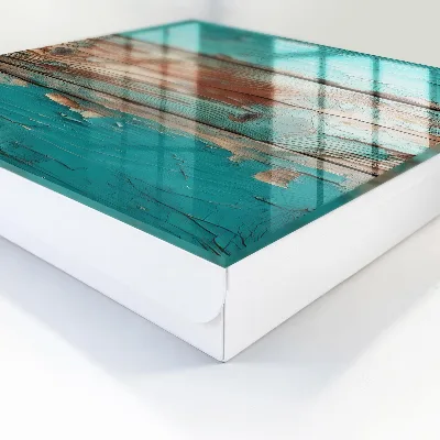Turquoise wood Key cabinet