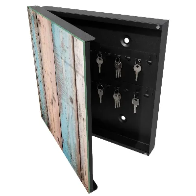 Pastel wood Key box for wall