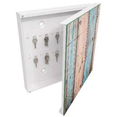 Pastel wood Key box for wall