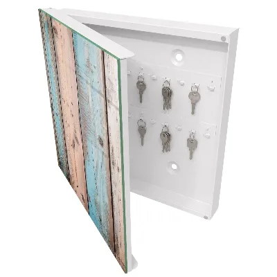 Pastel wood Key box for wall