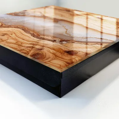 Key cabinet with a wood pattern finish