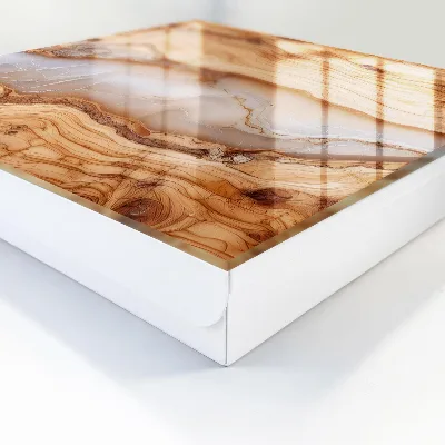 Key cabinet with a wood pattern finish