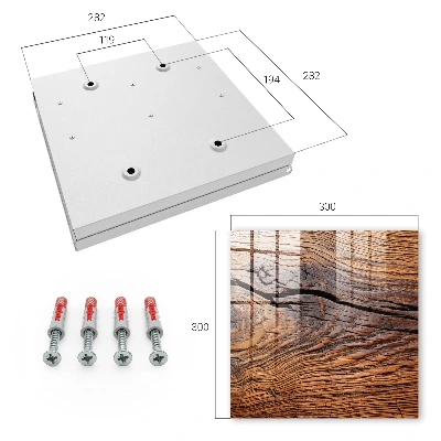 Wood texture Key box for wall